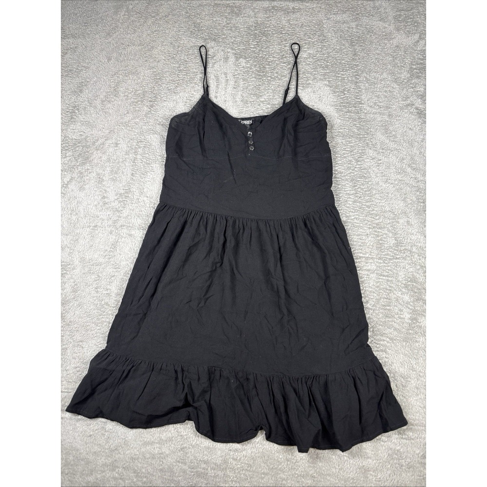 Express Sheath Mini Dress V Neck Spaghetti Straps Lined Black Women Sz XS